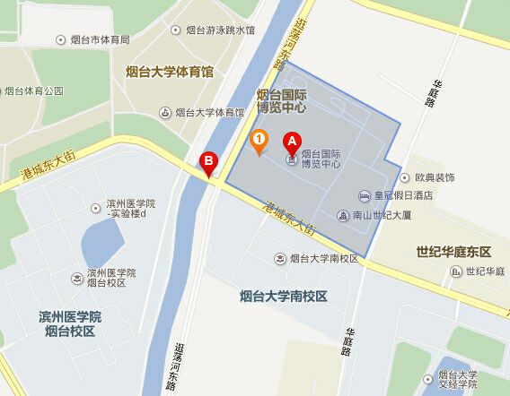        1烟台大学文经学院站 2橡树湾站 3国际